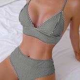 STRIPED BIKINI SET SLIM FIT SWIMSUIT_CWMW0912