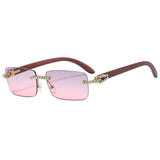 RHINESTONE FRAMELESS SQUARE SUNGLASSES FOR WOMEN_CWASG1159