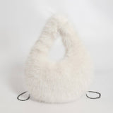 Winter Fashion One-Shoulder Crossbody Plush Bag_Cwab3987