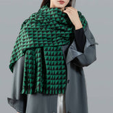 Autumn And Winter Geometric Triangle Plaid Scarf_Cwasc1111