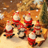 Mini Santa Snowman Xmas Desk Ornament Set_Cwmm10581