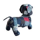 HANDCRAFTED INDIGO PATCHWORK FABRIC ANIMAL DOLL_CWMM6041