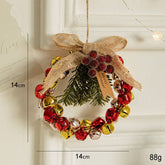 IRON METAL CHRISTMAS BELL HANGING WREATH DECOR_CWMM9740