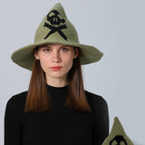 Cwah4090_New Skull Magic Props Halloween Wizard Hat
