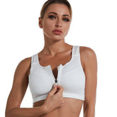 NON WIRED ZIPPER PLUS SIZE SPORTS BRA_CWMU0296