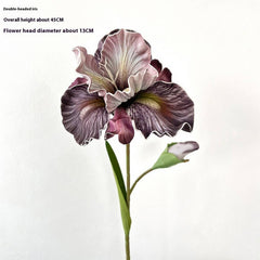 Vintage 2-Head Alice Iris Artificial Flower_Cwmm6515