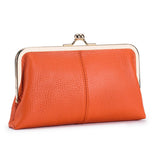GENUINE LEATHER SIMPLE FASHION CLIP BAG LONG WALLET_CWAB3739