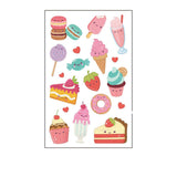 FOODIE TATTOO STICKERS BURGER CAKE CANDLES_CWMM8396