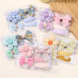 MINI BABY GIRL HAIR CLIP SET FLOWERS BOWS_CWAHA6718