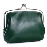 Vintage Leather Coin Wallet Double Clip Pouch_Cuab00386