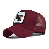 SUMMER NEW ANIMAL EMBROIDERED MESH TRUCKER HAT_CWAH1361