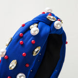 INDEPENDENCE DAY KNOTTED BEADED FASHION HEADBAND_CWAHA1262