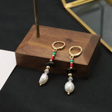 HIGH GRADE RETRO NATURAL PEARL EARRINGS FOR WOMEN_CWAJE3812