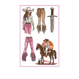 CUTE PINK WESTERN TATTOOS BACHELORETTE PARTY_CWMM8384