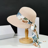 SUMMER LARGE BRIM OUTDOOR FASHION STRAW HAT_CWAH3405