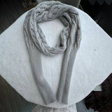 CABLE KNIT INFINITY SCARF WITH SLEEVES FOR FALL _CWASC1537