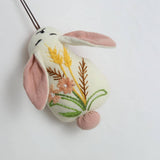 HANDMADE WHEAT BLOSSOM BUNNY PLUSH CHARM_CWMM5996