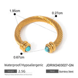 IRREGULAR OPEN TIGER EYE STONE BEAD RING_CWAJE1793