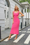 Square Collar Tight Fish Tail Extra Long Dress