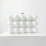 Wavy Pearl Eggshell Acrylic Crossbody Clutch Bag_Cwab5867