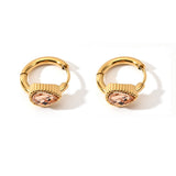 Unique Stainless Steel Heart Earrings With Cz_Cwmm8924