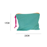 SIMPLE PLAID COLOR PENCIL CASE COSMETIC BAG_CWAB1038