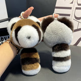 CUTE RACCOON CAR KEYCHAIN BAG PENDANT DOLL_CWMM2476