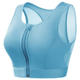 Women Running Zipper Push-Up Yoga Bra_Cwmu0308