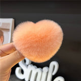CUTE REX RABBIT HEART HAIR CLIP FLUFFY BB PIN_CWAHA3309
