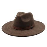 SUEDE HAT FOR MEN AND WOMEN COUPLES WIDE BRIM HAT_CWAH2506