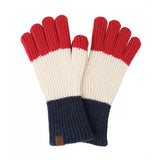 NEW WINTER LONG CONTRASTING TOUCH SCREEN GLOVES_CWAG0382