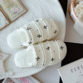 NEW STYLE HOME WARM PLUSH NON SLIP COTTON SLIPPERS_CWMM2952