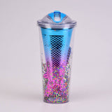 DOUBLE LAYER GRADIENT MERMAID TAIL WATER CUP_CWMM0985