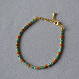 Vintage Oil Painting Maillard Beaded Bracelet