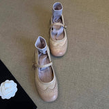 LEATHER MARY JANE FLATS WITH STRAP FOR WOMEN_CWSHF0094