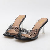 SIMPLE SOLID COLOR RHINESTONE HIGH HEELS_CWSHS0574
