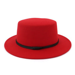 NEW STYLE FLAT TOP FLAT BRIM HAT JAZZ HAT_CWAH1781