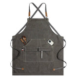 Cwmm1830_Denim Canvas Apron Multi-Functional Home Work Apron