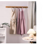 Cwmm1832_Cotton Linen Household Kitchen Apron Work Apron