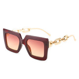 SQUARE FRAME CHAIN FASHION METAL SUNGLASSES WOMEN_CWASG0280