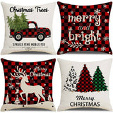 CHRISTMAS WOOL KNITTED STYLE RED PILLOWCASE_CWMM1402