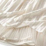 REVERSIBLE HIGH WAIST A LINE MESH MIDI SKIRT_CWBMS0339