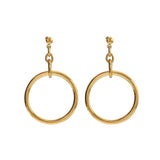 CREATIVE 18K STEEL HOLLOW CIRCLE GEOMETRIC EARRINGS_CWMM8907