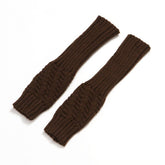 Simple Solid Color Striped Half Finger Gloves_Cwag0090