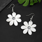 NEW FASHION ACRYLIC FLOWER WHITE SHELL EARRINGS_CWMM4275