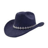 Western Ethnic Suede Cowboy Fedora For Men Women_Cwah04424