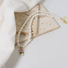 ANCIENT STYLE HIGH GRADE PEARL CLAVICLE NECKLACE_CWAJE3832