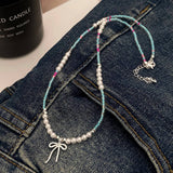 HIGH END LUXURY BOW PENDANT NECKLACE FOR WOMEN_CWAJE3064