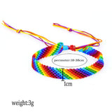 COLORFUL ROPE RAINBOW HAND WOVEN BRACELET_CWAJE0714