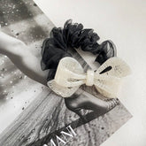 Women Gentle Lace Bow Hair Tie_Cwaha0806